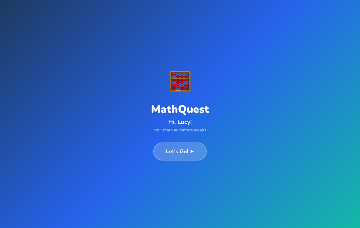 MathQuest, a math adventure app for kids
